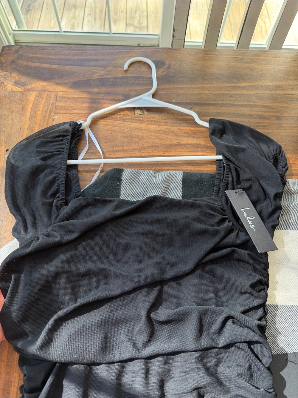 Lulu's Black Ruched Mini Dress - Picture 3 of 7
